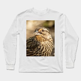 Sparrow with a Seed Photograph Long Sleeve T-Shirt